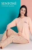 Kadın Penye Uzun Kol Pijama Takımı Senfoni - 10223 - 1