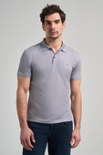 Füme Kısa Kol Baskılı Pike Polo Yaka Cepsiz esnek Casual Slim Fit Tişört 1011250151 thumbnail 3