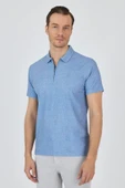 Mavi Polo Yaka Kısa Kol Cepsiz Slim Fit Classic Tişört 1011250176 - 1