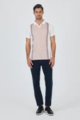 Kısa Kol Baskılı Suprem İtalyan Yaka Cepsiz Slim Fit Tişört 1011250123 thumbnail 2