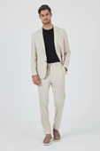 Bej Kılıç Yaka Esnek 6 Drop Slim Fit Classic Takım Elbise 1001250100 - 2