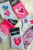 Kadın Sevgililer Günü Hediye Çorap Seti Love Desenli Kolej Çoraplar 6 Çift Esinti - 3