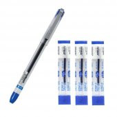 Mavi My Gel 0.5mm Ince Iğne Uçlu Jel Kalem 1 Adet ve Kalem Yedeği 3 Adet Dong-A My-jel Pilot Kalem Yedeği - 1