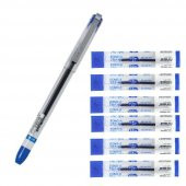 Mavi My Gel 0.5mm Ince Iğne Uçlu Jel Kalem 1 Adet ve Kalem Yedeği 6 Adet Dong-A My-jel Pilot Kalem Yedeği - 1