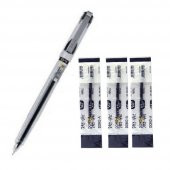 Siyah My Gel 0.5mm Ince Iğne Uçlu Jel Kalem 1 Adet ve Kalem Yedeği 3 Adet Dong-A My-jel Pilot Kalem Yedeği - 1