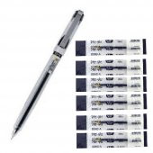 Siyah My Gel 0.5mm Ince Iğne Uçlu Jel Kalem 1 Adet ve Kalem Yedeği 6 Adet Dong-A My-jel Pilot Kalem Yedeği - 1
