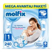 Molfix Bebek Bezi 1 Beden Yenidoğan Mega Avantaj Paketi 240 Adet - 1