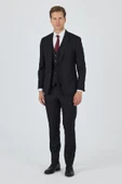 Düz Filafil Mono Yaka Tam Astar Yelekli 6 Drop Slim Fit Takım Elbise 1001250171 thumbnail 2