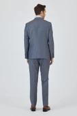 Mavi Mono Yaka Düz 2 Düğme Classic Yünlü Slim Fit Takım Elbise 1001250175 - 5