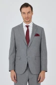 Gri Mono Yaka Esnek 6 Drop Comfort Fit Classic Takım Elbise 1001250104 - 3
