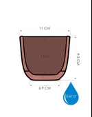 Omnipazar KRS-382 Dekoratif Plastik Mercan Kare Saksı 0.67 Litre No 2 thumbnail 8