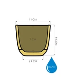 Omnipazar KRS-382 Dekoratif Plastik Mercan Kare Saksı 0.67 Litre No 2 thumbnail 3