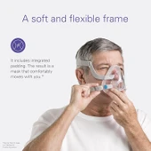 ResMed Airfit/AirTouch F20 Ekstra Yumuşak Peluş Askılı L Beden Mavi Yedek Başlık - 4