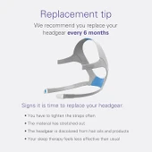 ResMed Airfit/AirTouch F20 Ekstra Yumuşak Peluş Askılı L Beden Mavi Yedek Başlık - 5