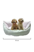 Pribor Yumuşak Silinebilir Kedi Ve Köpek Yatağı 55 Cm Çap Açık Pembe thumbnail 3