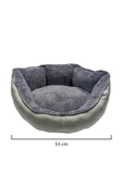 Pribor Yumuşak Silinebilir Kedi Ve Köpek Yatağı 55 Cm Çap Gri thumbnail 4