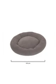 Pribor Kedi Tırmalama Tahtası 40 Cm Ve Kedi Simit Yatağı 50 Cm Çap Polar 2' Li Set Gri - 3