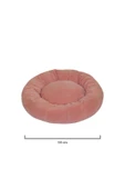 Pribor Kedi Tırmalama Tahtası 40 Cm Ve Kedi Simit Yatağı 50 Cm Çap Polar 2' Li Set Pembe-açık Pembe - 3