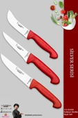 Lazbisa Silver Serisi Mutfak Bıçak Seti Et Ekmek Sebze Bıçağı 3 Lü Set Günlük Kullanım ( Mtf-201) thumbnail 1