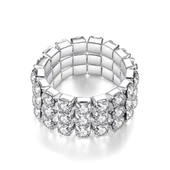 Zirkon Taşlı Su Yolu Gizli Lastikli Elastik Boyutlanabilir Kadın Yüzük - 2