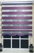 Pliseli Zebra Stor Perde Bordo Mavi Etek Dilimli ST 017  Bordo 60 x 200 - 3