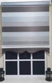 Pliseli Zebra Stor Perde Kahve Gri Etek Dilimli ST 015  Gri 60 x 200 - 5