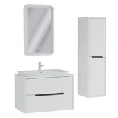 Ubm Arlin 80 Cm Lake Banyo Dolabı Beyaz - 1