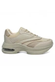 Celira Drk Bej Fileli Kadın Sneaker Spor Ayakkabı - 1