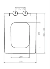 NKP Kare Slim Duroplast Metal Menteşeli Yavaş Kapanır Klozet Kapağı thumbnail 3