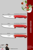 Lazbisa Silver Serisi Mutfak Bıçak Seti Et Ekmek Sebze Bıçağı 3 Lü Set Günlük Kullanım ( Mtf-220) thumbnail 2