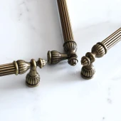 Metal  Metal Mobilya Mutfak Çekmece Dolap Dolabı Kulpu Kulbu Kulpları 128 mm Eskitme Antik Sarı thumbnail 5