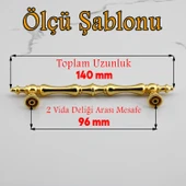 Mobilya Çekmece Mutfak Dolabı Dolap Kulpları Kulbu Kulpu Altın Gold Metal Kulp 96 mm-9.6 cm - 3