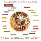 ''Lezzet-i Ala'' Hediyelik Lokum Çikolata Cezerye Kuru Meyve Kayısı Tepsisi 2,6 kg Sepeti No 23 - 2