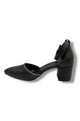 C-Shoes 105-25 Saten Ağzı Taşlı Kalın Topuk Kadın Ayakkabı - 3
