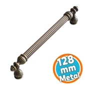 Metal  Metal Mobilya Mutfak Çekmece Dolap Dolabı Kulpu Kulbu Kulpları 128 mm Eskitme Antik Sarı thumbnail 1