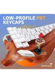 Sarftech K68se %65 Sade Tasarım Usb Beyaz Mekanik Red Switch Gaming Oyuncu Klavyesi Aparat Hediyeli - 6