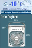 EZERE Taşınabilir Ev Ofis Hava Vantilatörü Nemlendirici Fan Ve Buhar Makinesi Rgb Işıklı - 2