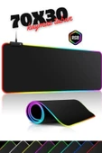 Sarftech 70x30 Rgb Mouse Pad Led Işıklı Speed Yüzey Su Geçirmez Gamepad Baskısız Siyah Renk Gaming Mousepad - 1