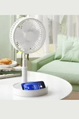 Sarftech Katlanabilir Telescopic Sessiz Telefon Standlı Zarif Ergonomik Tasarım Sarjlı Kablosuz Masaüstü Fan - 2