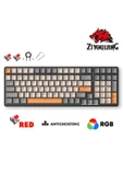 Sarftech Ziyoulang K3 Mekanik 104 Tuş Pro Gaming Reinbow Red Switch Hot Swappable Gaming Oyuncu Klavyesi - 1