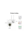 Sarftech 360 Derece Yönlendirilebilir Wifi Ip Su Geçirmez Iç Dış Mekan Kamera 32 Ledli 1080p Hd thumbnail 2