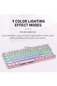 Sarftech Leaven Beyaz Daktilo Tarzı K550 Kırmızı Red Switch Rgb Mekanik Klavye -su Geçirmez - 4