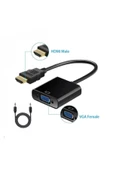 Shn Sesli Hdmı To Vga Kablo Çevirici Dönüştürücü Hdmi Vga Audio Dönüştürücü Hdmi In Vga Out - 2