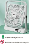Sarftech Ayarlanabilir Soğutma Derecesi Ayaklı Süper Sessiz Ergonomik Tasarım Göstergeli Sarjlı Masaüstü Fan - 2