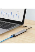 Sarftech 8 İn 1 Usb type-c usb 2.0/3.0 Audio 3.5 TF SD Çevirici Adaptör Çok Portlu Çoklayıcı Usb Hub - 5