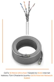 Sarftech CAT6 10 Metre Ultra Fast Yüksek Hız RJ45 Internet Kablosu Tüm Cihazlarla Uyumlu CAT6 Kablo - 3