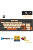 Sarftech Freewolf M96 2.4g Bt5.0 Çift Bağlantılı Tft Led Ekranlı Reinbow Gaming Oyuncu Klavye - 1