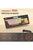Sarftech Freewolf M96 2.4g Bt5.0 Çift Bağlantılı Tft Led Ekranlı Reinbow Gaming Oyuncu Klavye - 5