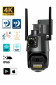 Sarftech 2+2 Mp Hd 4K Ip Kamera Wifi Özellikli Hareket Takipli Gece Sensörlü Güvenlik Kamerası Blm-61 - 1