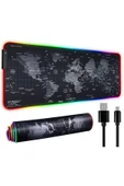 Sarftech 80x30 Rgb Dünya Desenli Mouse Pad Led Işıklı Su Geçirmez Dünya Desen Gaming Mousepad 80x30 - 7